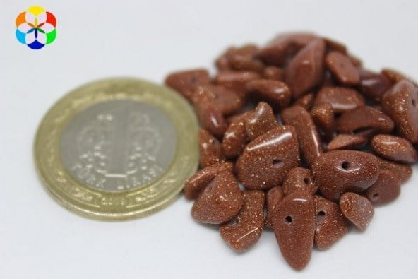 Delikli Yıldız Taşı Kahverengi Mini Boy 50 adet ürün görseli 1