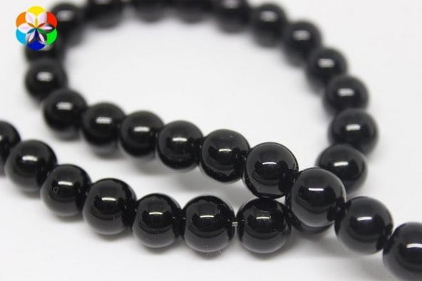 Onix (Oniks) Taşı Parlak 8mm/adet ürün görseli 1