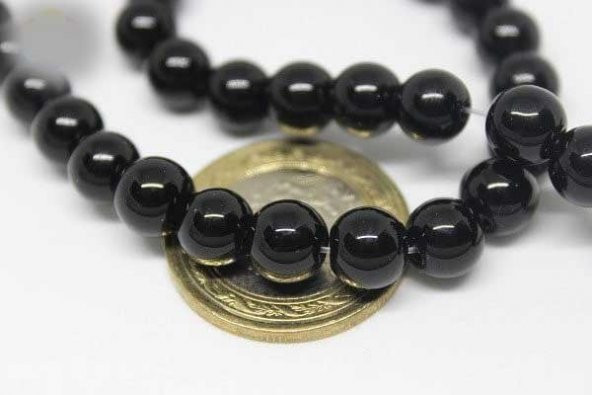 Onix (Oniks) Taşı Parlak 8mm/adet - Resim 5