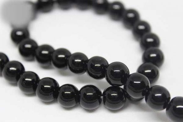 Onix (Oniks) Taşı Parlak 8mm/adet - Resim 6