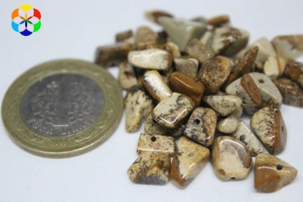 Delikli Jasper Taşı Mini Boy 50 adet ürün görseli 1