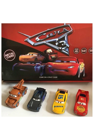 Oyuncak Şimşek Mcqueen Metal Cars 4lü Oyuncak Araba Seti ürün görseli 1