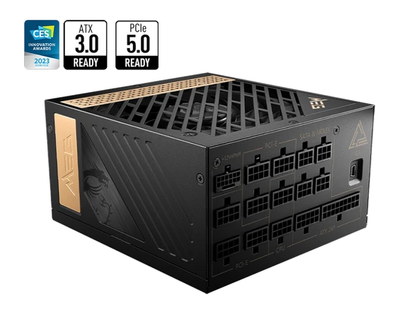 MSI MEG AI1300P PCIE5 1300W 80+ PLATINUM PSU ürün görseli 1