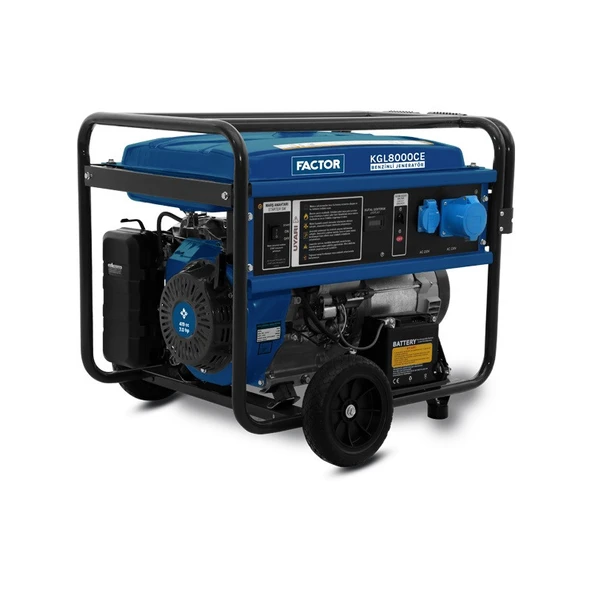 Factor KGL8000CE 8.1 kVA İpli/Marşlı Benzinli Jeneratör ürün görseli 1