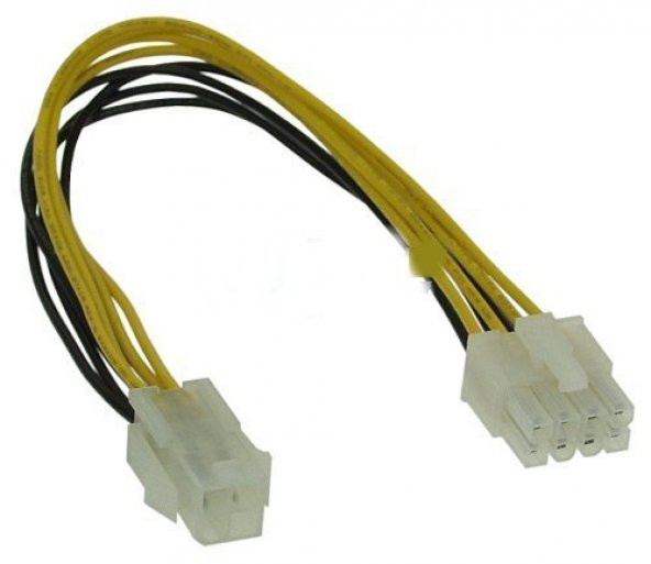 8 Pin Erkek - 4 Pin Dişi Anakart Power Çevirici Kablo 20 cm ürün görseli 1