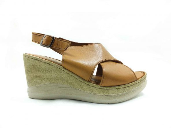 Marine Shoes Hakiki Deri Sandalet Taba 86 063-177 ürün görseli 1