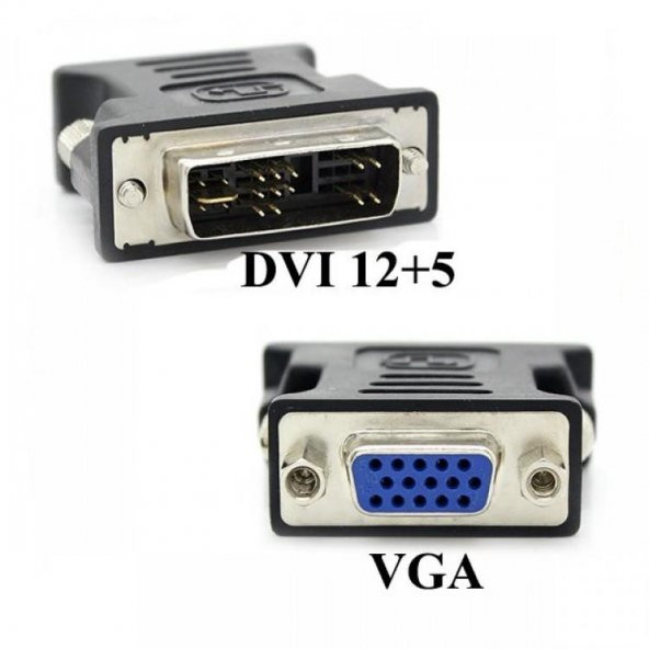 12+5 DVI Erkek to VGA Dişi Çevirici Aparat ürün görseli 1