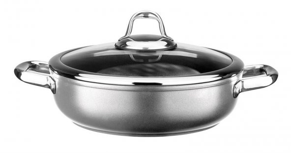 Leggno MST2828ST28GR Master Titanium Sığ Tencere Metalik Gri 28 cm ürün görseli 1