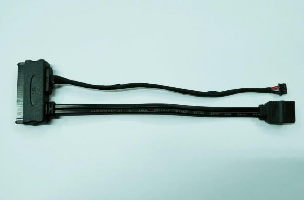 7+15 Pin Power+Data to Sata Data+5 Pin Power Kablo - Resim 3