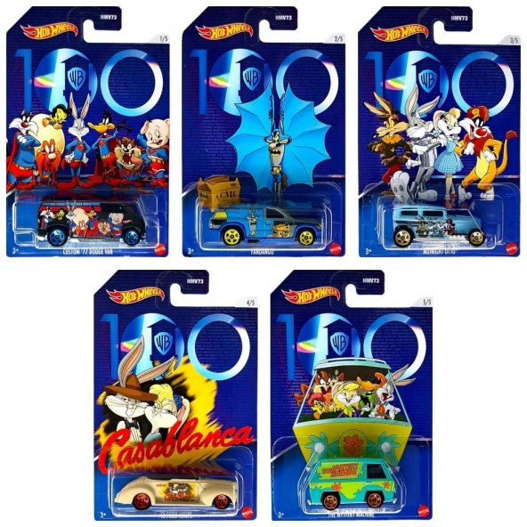 Hot Wheels ÖZEL SERİ Disney Warner Bros 100. Yıl Temalı Arabalar HMV73 HLK29 HLK30 HLK31 HLK32 HLK33 ürün görseli 1