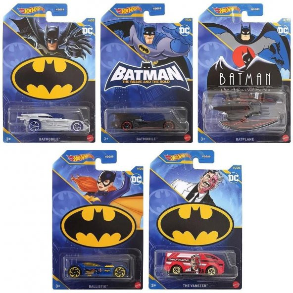 Hot Wheels ÖZEL SERİ Batman Temalı Arabalar HDG89 HLK59 HLK60 HLK61 HLK62 HLK64 ürün görseli 1