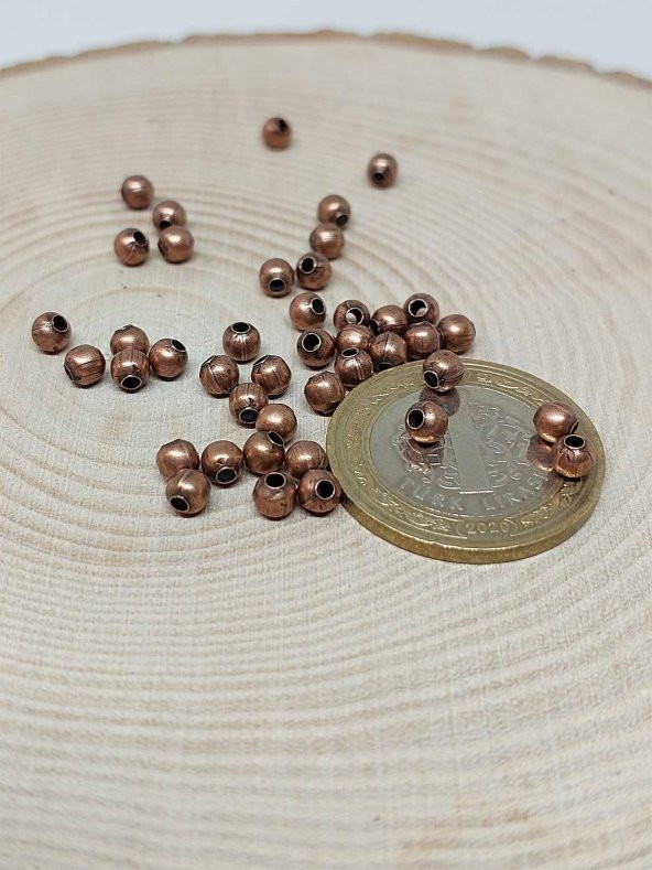 Bakır Renk Metal Ara Malzeme 4mm100 adet ürün görseli 1