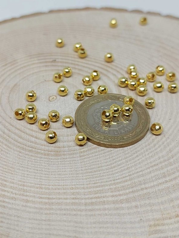 Altın Renk Metal Ara Malzeme 4mm100 adet ürün görseli 1