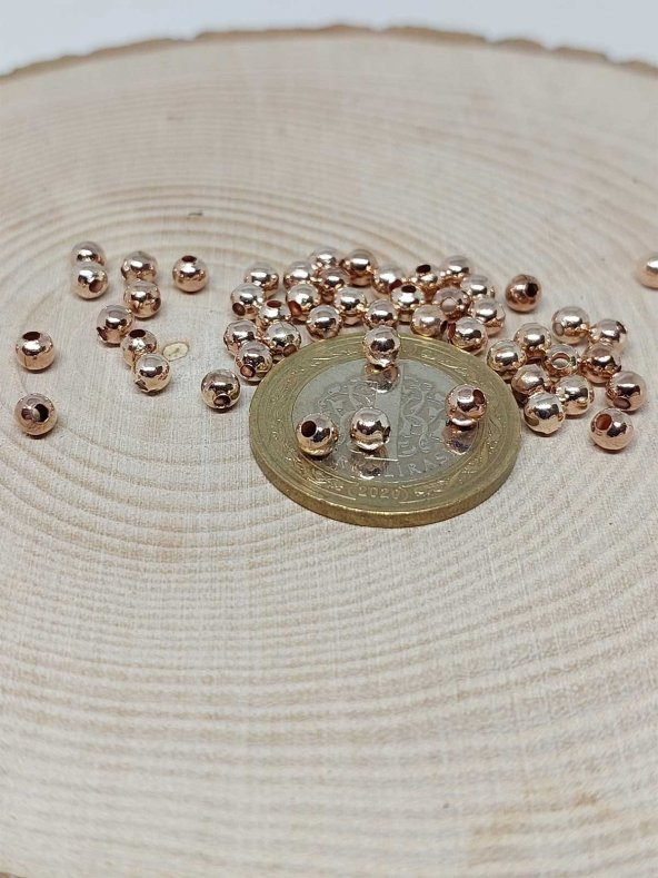 Rose Renk Metal Ara Malzeme 4mm100 adet ürün görseli 1
