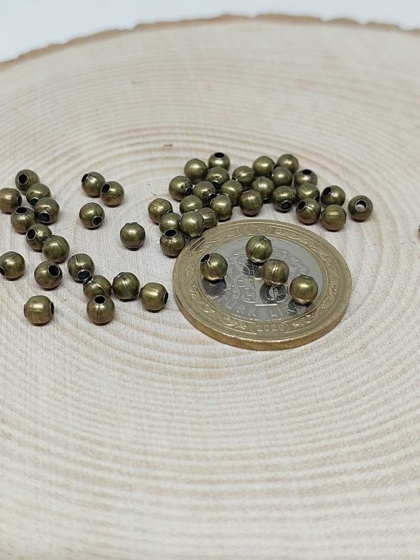 Antik Renk Metal Ara Malzeme 4mm100 adet ürün görseli 1