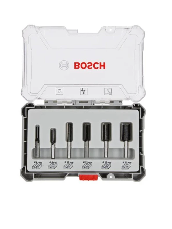 Bosch Pro Freze Seti 6 Parça Karışık 8 mm Şaftlı ürün görseli 1