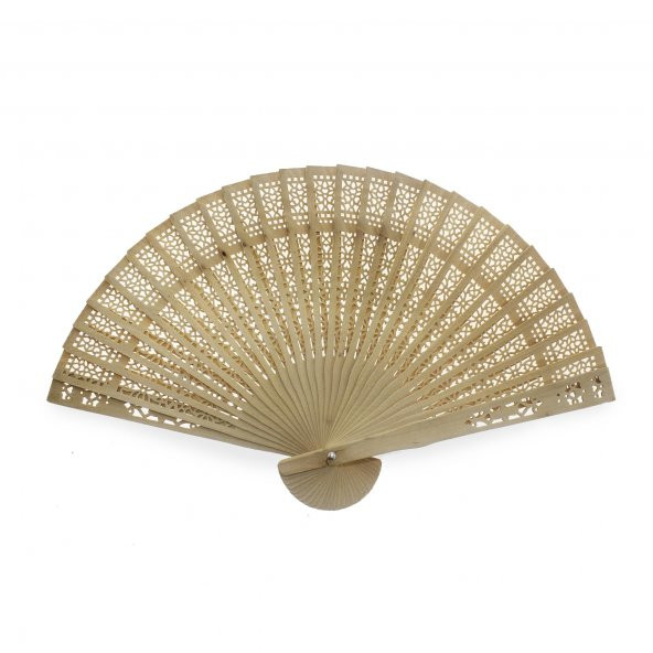 12 Adet 33cm Ahşap Bambu Yelpaze ürün görseli 1