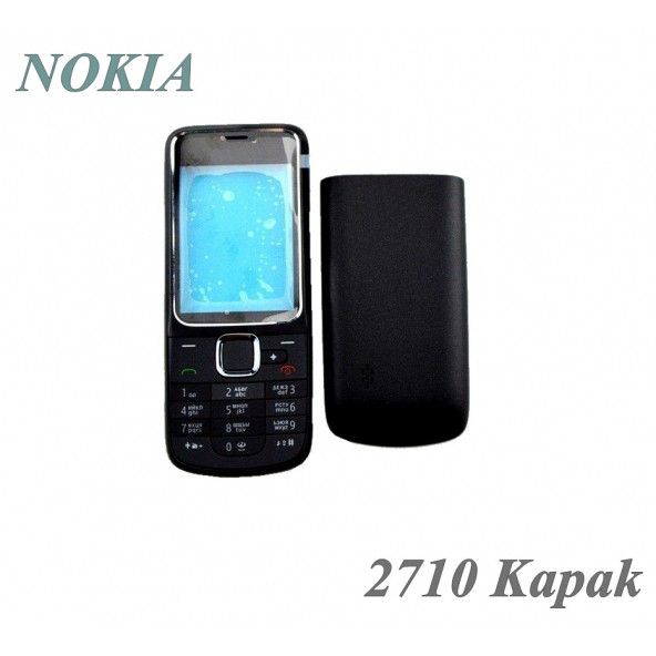 Nokia 2710 Kapak Nokia 2710 uyumlu Siyah Renk Ön Kapak Arka Kapak Tuş Takımı ürün görseli 1