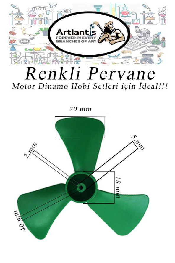 Deney Pervanesi Renkli 10 Adet Dc Motor Dinamo Uyumlu Pervane 3 Kanatlı Pervane Deney Eğitim Pervanesi ürün görseli 1