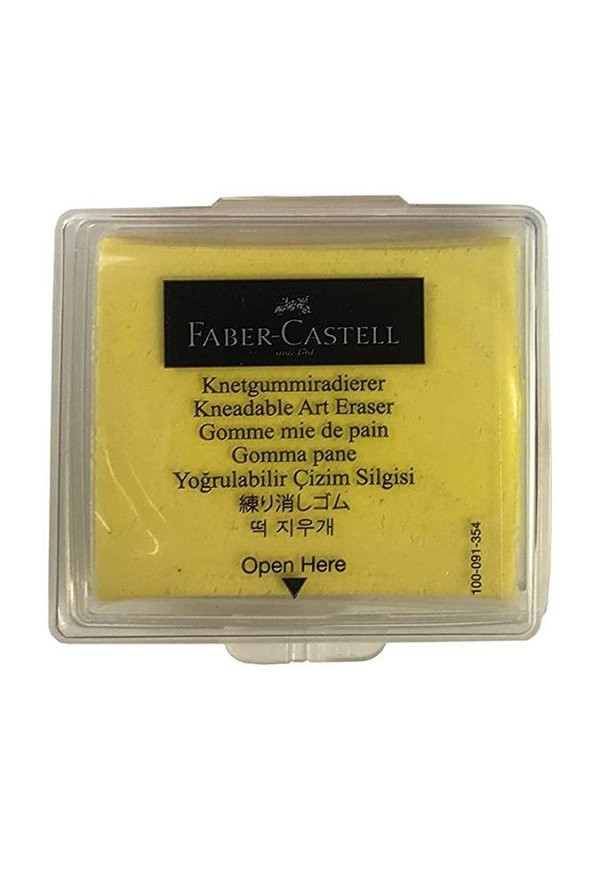Sarı Hamur Silgi Kutulu 1 Paket Faber Hamur Silgi Çizim Silgisi Yoğrulabilir Silgi Plastik Kutulu Sarı ürün görseli 1