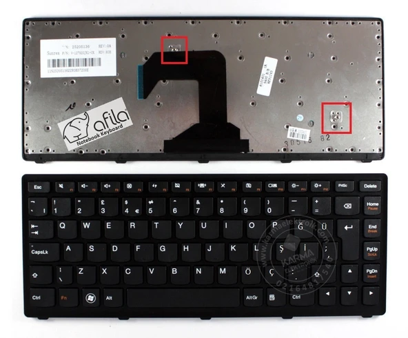 Lenovo ideaPad S300, S400, S400T, S400U, S405, S415 M30-70 Notebook Klavyesi, Siyah TR NSK-BC6SC ürün görseli 1