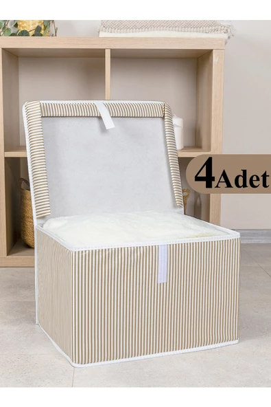 4 Adet Çok Amaçlı Düzenleyici Kutu Mini Boy Kahverengi ürün görseli 1