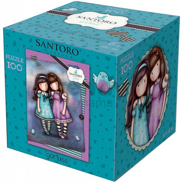 Educa - Puzzle 100 Parça Santoro Gorjuss London Arkadaşlar Birlikte Yürür ürün görseli 1