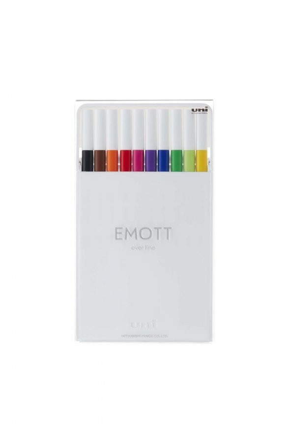 Uni Emott 0.4 Fine Akrilik Uçlu Kalem 10lu Standart Renk ürün görseli 1