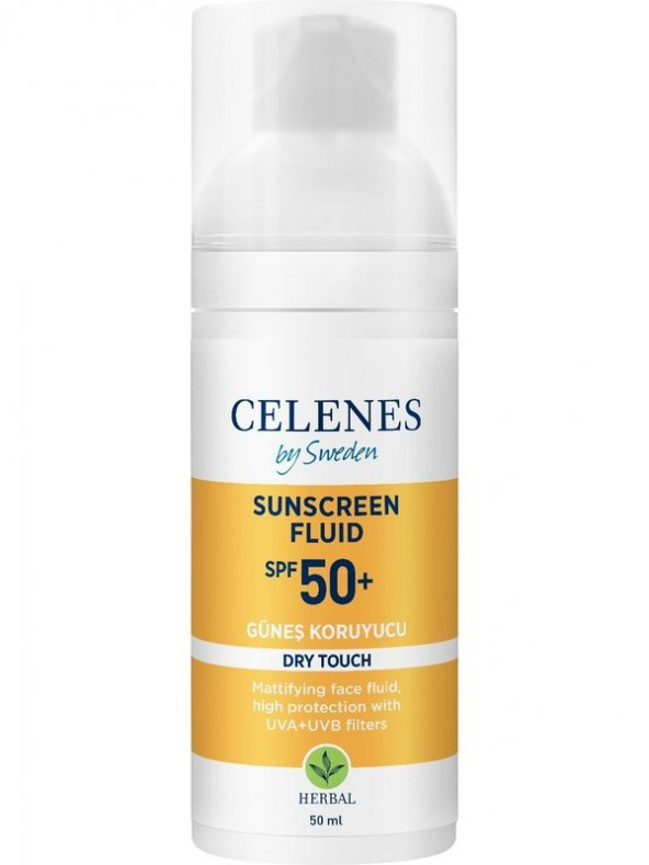 Celenes  Herbal Dry Touch Yüksek Korumalı Fluid 50 Spf Güneş Koruyucu 50 ml ürün görseli 1