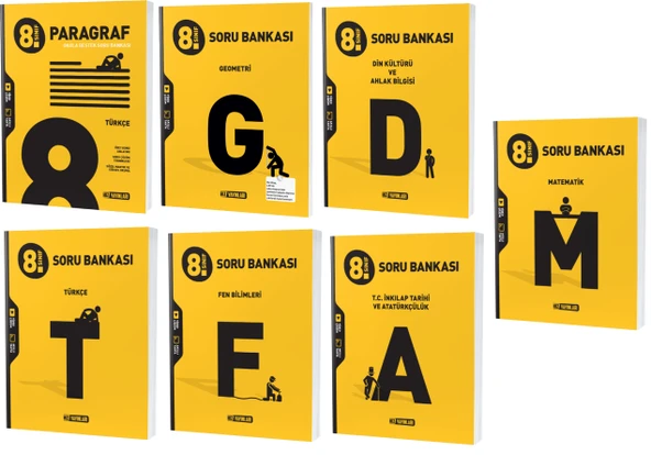 Hız Lgs 2024 8. Sınıf Matematik + Geometri + Türkçe + Fen + Paragraf + İnkılap + Din Soru Seti 7 Kitap ürün görseli 1