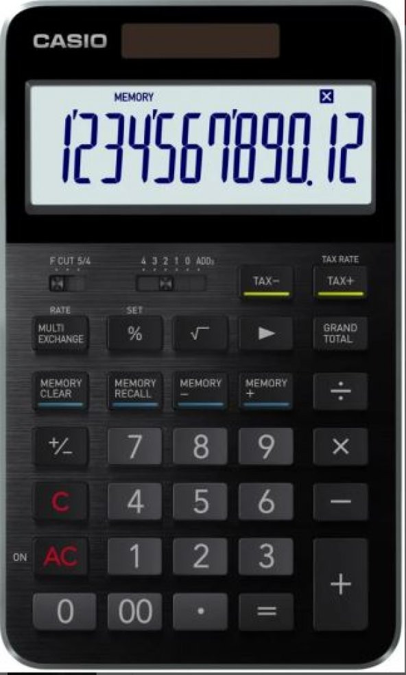 Casio S100X-BK-DJ Profesyonel 12 Hane Masa Üstü Hesap Makinesi ürün görseli 1