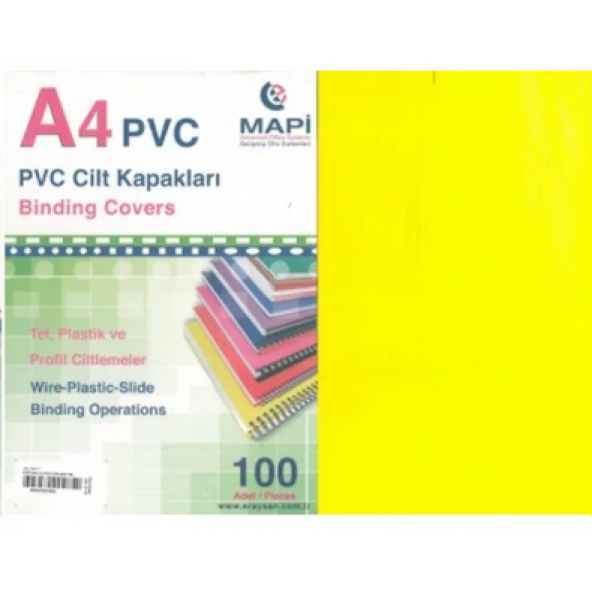 Mapi Cilt Kapağı A-4 100 Adet sarı ürün görseli 1
