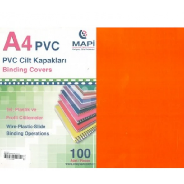 Mapi Cilt Kapağı A-4 100 Adet Turuncu ürün görseli 1