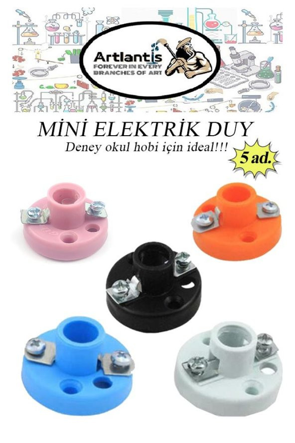 Mini Duy 5 Adet Deney Duyu Proje İçin Küçük Ampul Yuvası Minyonet Duy Okul Sınıf Elektrik Devre Deney Duyusu ürün görseli 1