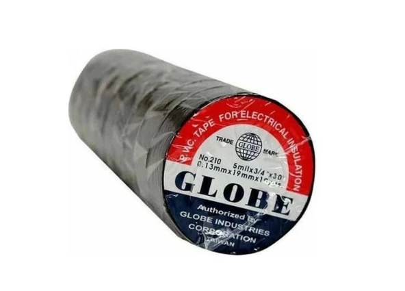 Globe İzole Elektrik Bant Sıyah Kalın Kaliteli, 10 adet ürün görseli 1
