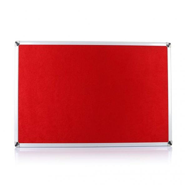 90x120 Duvara Monte Kumaşlı Pano Metal Çerçeveli Kırmızı ürün görseli 1