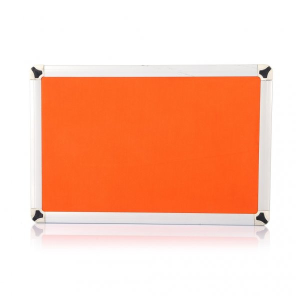 90x120 Duvara Monte Kumaşlı Pano Metal Çerçeveli Turuncu ürün görseli 1