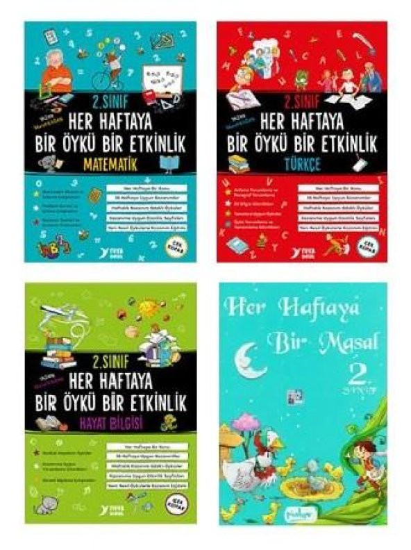 Yuva 2. Sınıf Her Haftaya Bir Öykü Bir Etkinlik Bir Masal Seti 4 Kitap (Matematik-Hayat Bilgisi-Türkçe-Masal) ürün görseli 1
