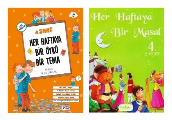 Yuva 4. Sınıf Her Haftaya Bir Öykü Bir Tema + Her Haftaya Bir Masal (2 Kitap) ürün görseli 1