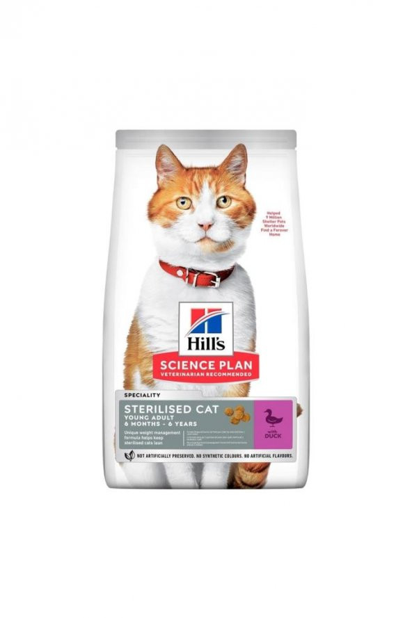 Hills Science Plan Ördekli Kısırlaştırılmış Kedi Maması 8+2 Kg ürün görseli 1