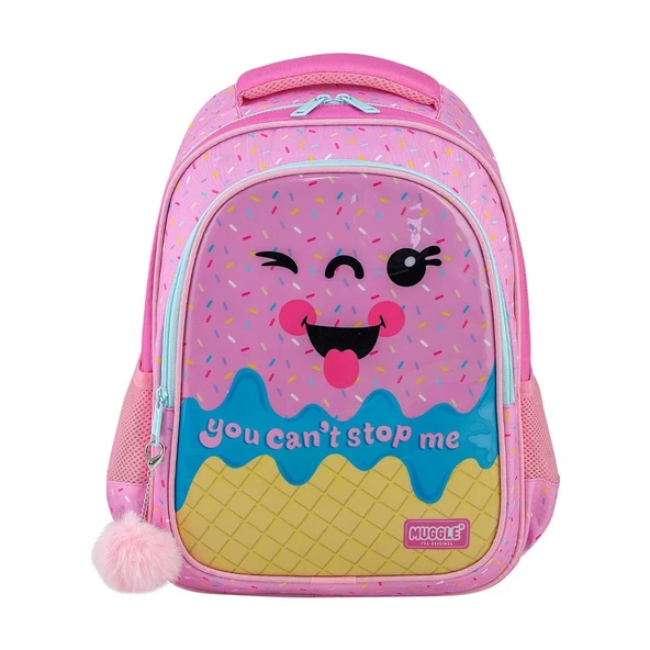 Muggle Okul Çantası Pink Ice Cream Pembe Kız Çocuk İlkokul Sırt Çantası ürün görseli 1