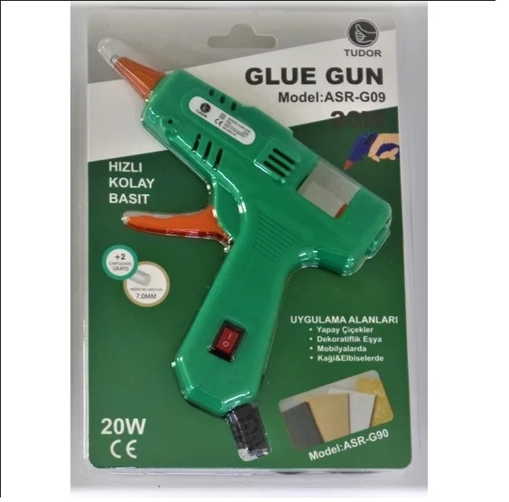 TUDOR TOOLS GLUE GUN 20W ANAHTARLI SICAK SİLİKON TABANCASI ASR-G09 ürün görseli 1