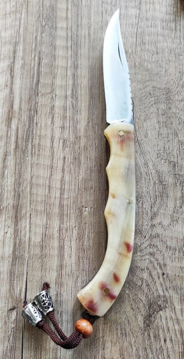 YAYLI PÜSKÜLLÜ ÇAKI İsim Yazdırılabilir Kamp Bıçağı Ahşap Saplı Avcı Bıçağı Outdoor Ekipman ürün görseli 1
