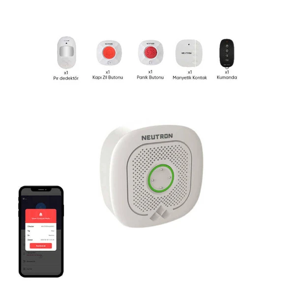 NEUTRON NTL-HM-99WB İÇ MEKAN WİFİ AKILLI ALARM SİSTEMİ ürün görseli 1