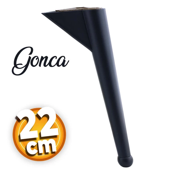 Gonca Lüks Mobilya Kanepe Tv Ünitesi Koltuk Ayağı 22 Cm Siyah Konsol Ayakları ürün görseli 1