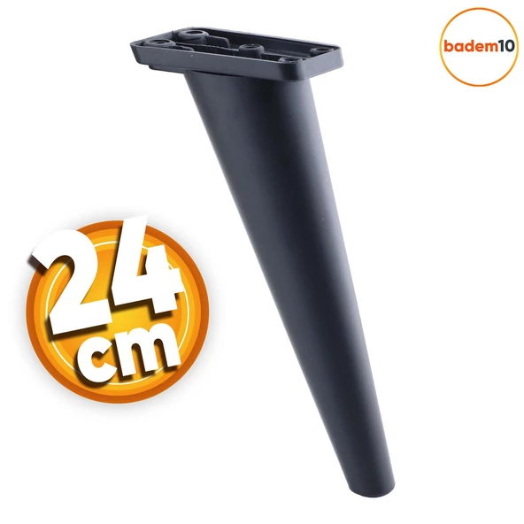 Regnum Lüks Mobilya Kanepe Tv Ünitesi Koltuk Ayağı 24 Cm Siyah Konsol Ayakları ürün görseli 1