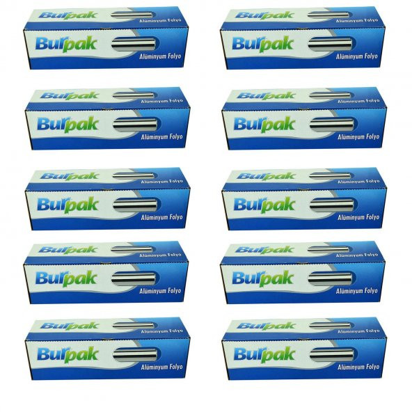 Burpak Alüminyum Folyo - 30 Cm. x 100 Metre - 10 Mikron - 10 Paket ürün görseli 1