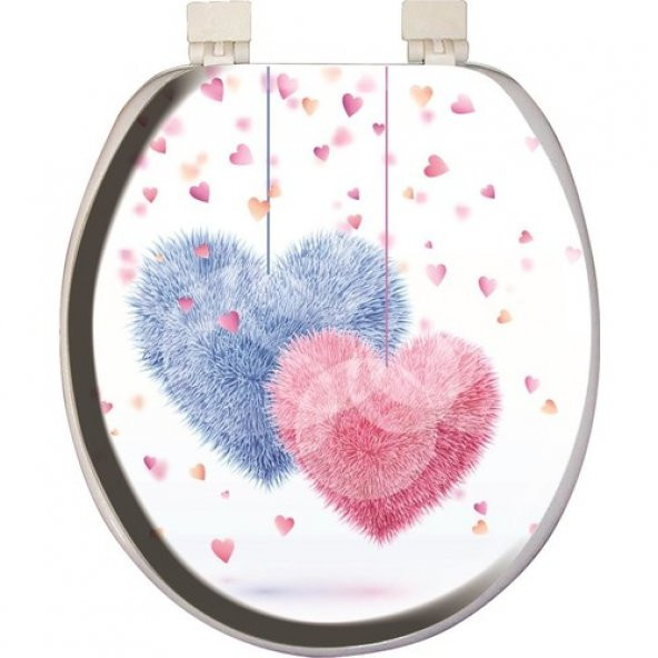 Softy Classic Desenli Yumuşak Klozet Kapağı 6059 Beyaz ürün görseli 1