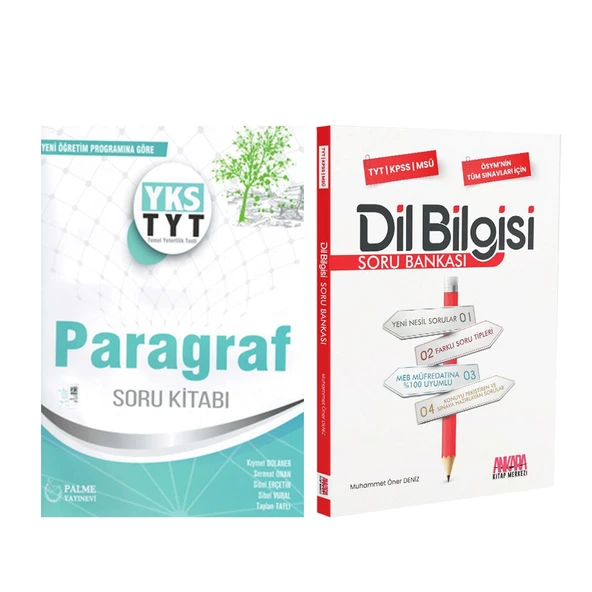 Palme TYT Paragraf ve AKM Dil Bilgisi Soru Bankası Seti 2 Kitap ürün görseli 1