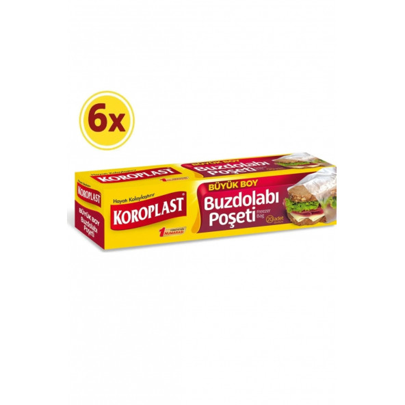 Koroplast Buzdolabı Poşeti Büyük Boy 20 Li 30x45 cm x 6 Adet ürün görseli 1